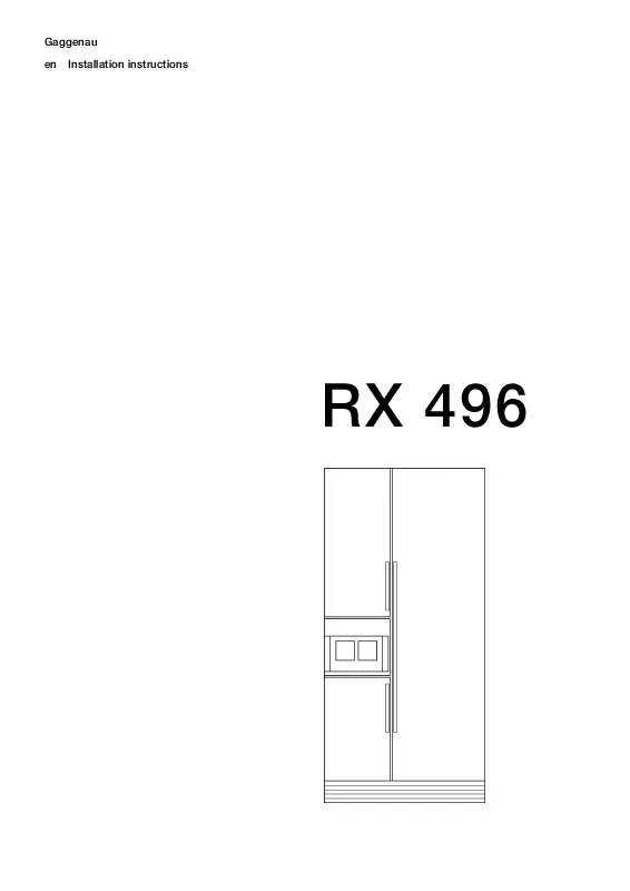 Mode d'emploi GAGGENAU RX496290