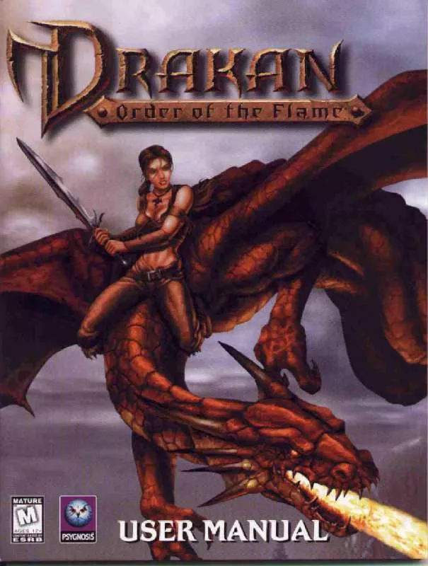 Mode d'emploi GAMES PC DRAKAN-ORDER OF THE FLAME