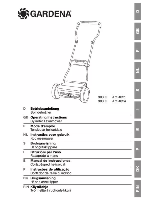 Mode d'emploi GARDENA 380 C