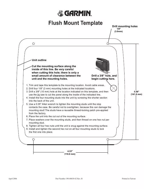 Mode d'emploi GARMIN FLUSH MOUNT