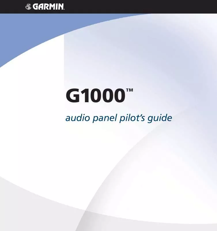 Mode d'emploi GARMIN G1000-NON-AIRFRAME SPECIFIC