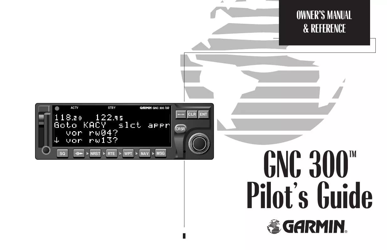 Mode d'emploi GARMIN GNC 300TSO