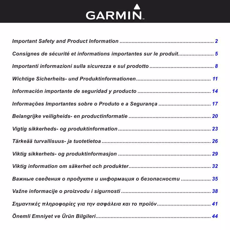 Mode d'emploi GARMIN GPS17X NMEA2000