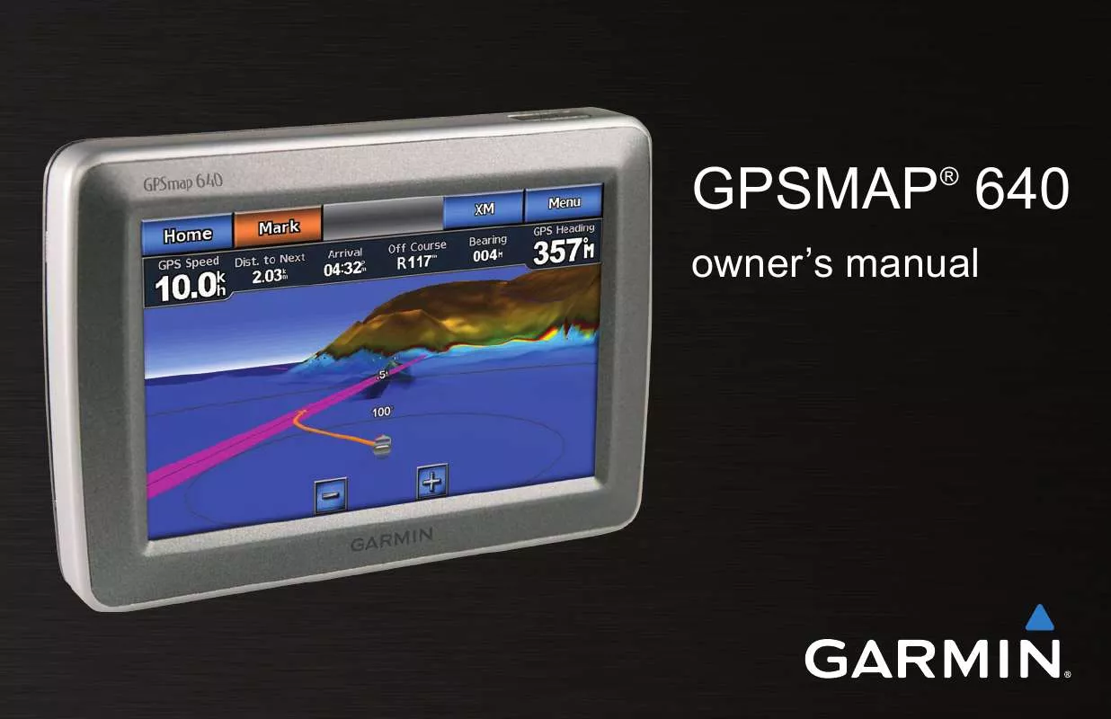 Mode d'emploi GARMIN GPSMAP 640