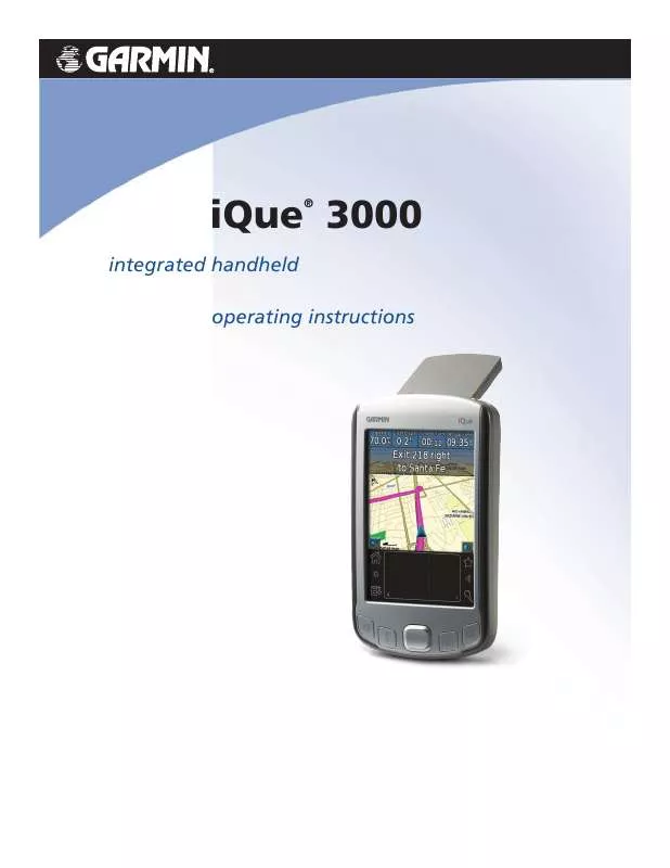 Mode d'emploi GARMIN IQUE 3000