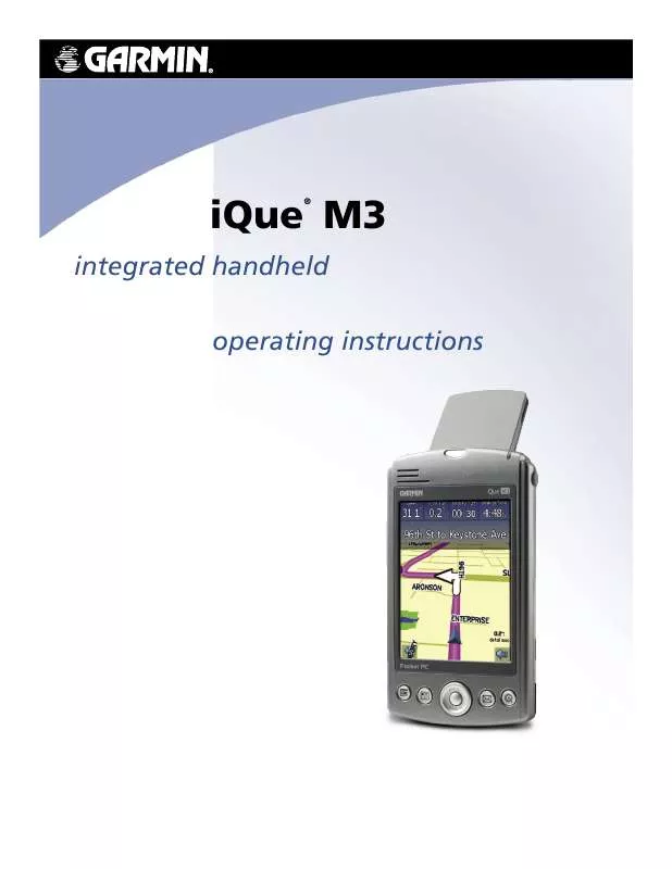 Mode d'emploi GARMIN IQUE M3