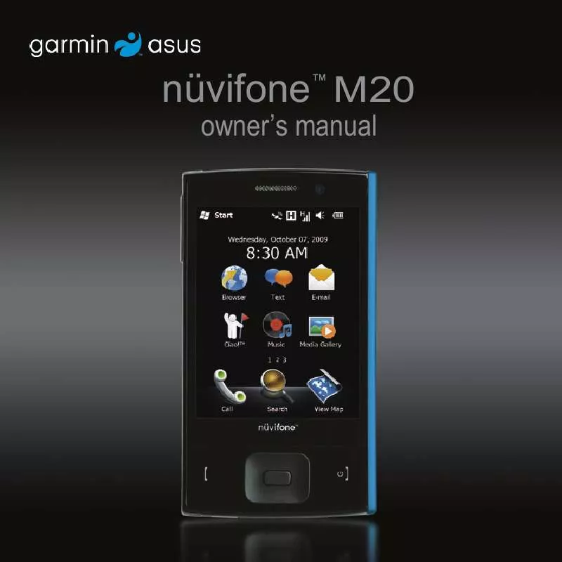 Mode d'emploi GARMIN NUVIFONE M20