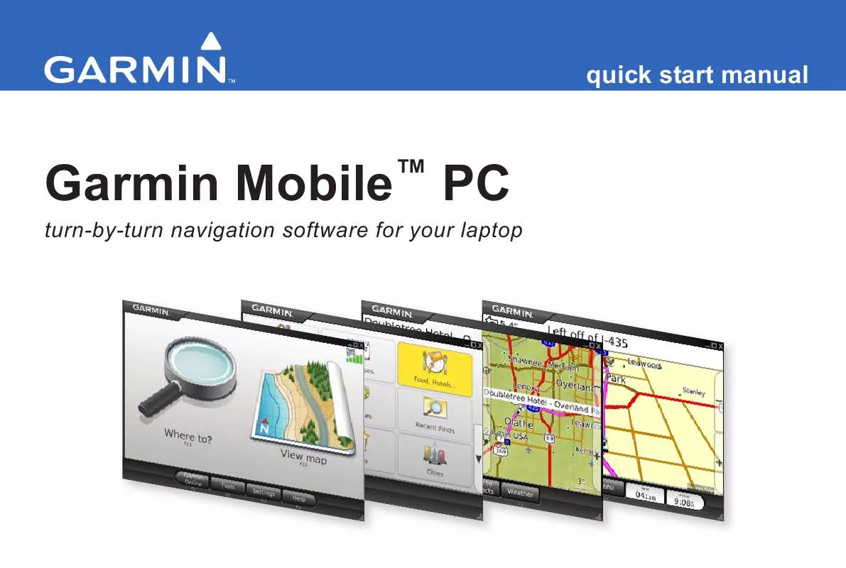 Mode d'emploi GARMIN MOBILE PC FOR TOSHIBA QOSMIO F55