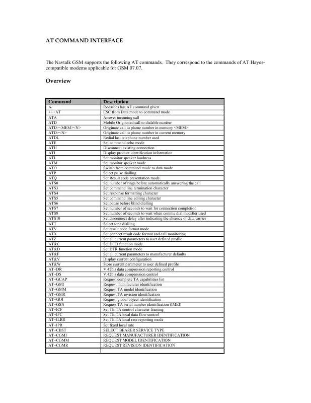 Mode d'emploi GARMIN NAVTALK