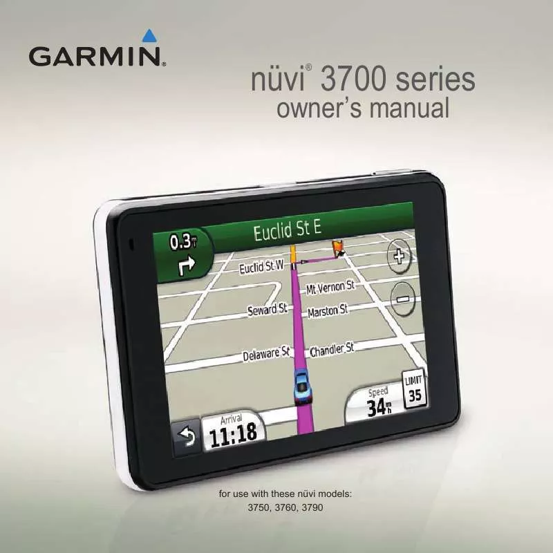 Mode d'emploi GARMIN NÜVI 3760 FOR VOLVO CARS