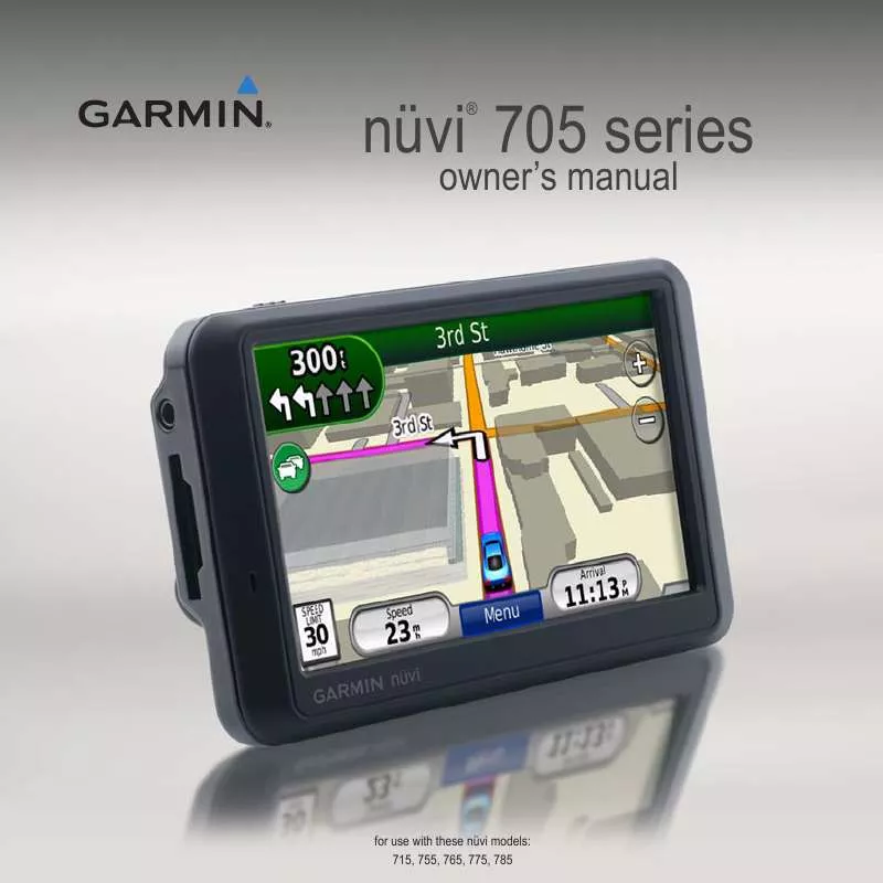 Mode d'emploi GARMIN NÜVI 765 FOR VOLVO CARS