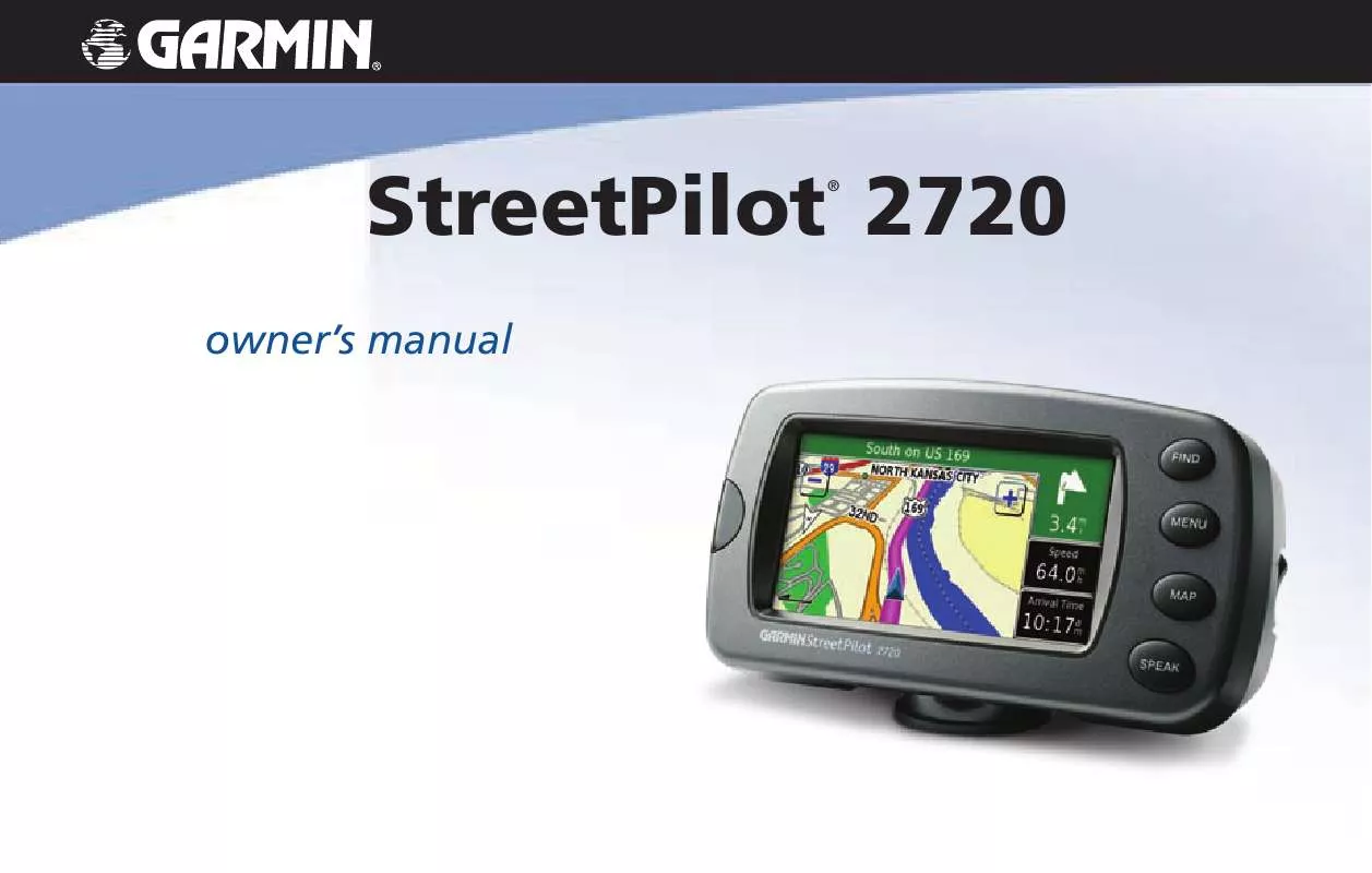 Mode d'emploi GARMIN STREETPILOT 2720