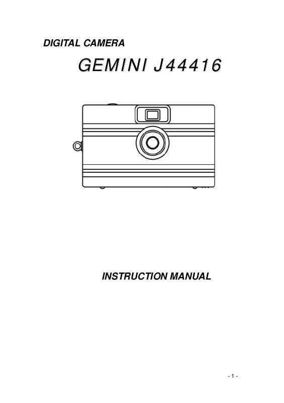 Mode d'emploi GEMINI INDUSTRIES J44416