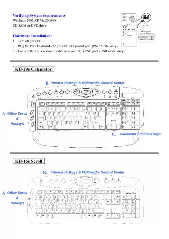 Mode d'emploi GENIUS KB-16 E