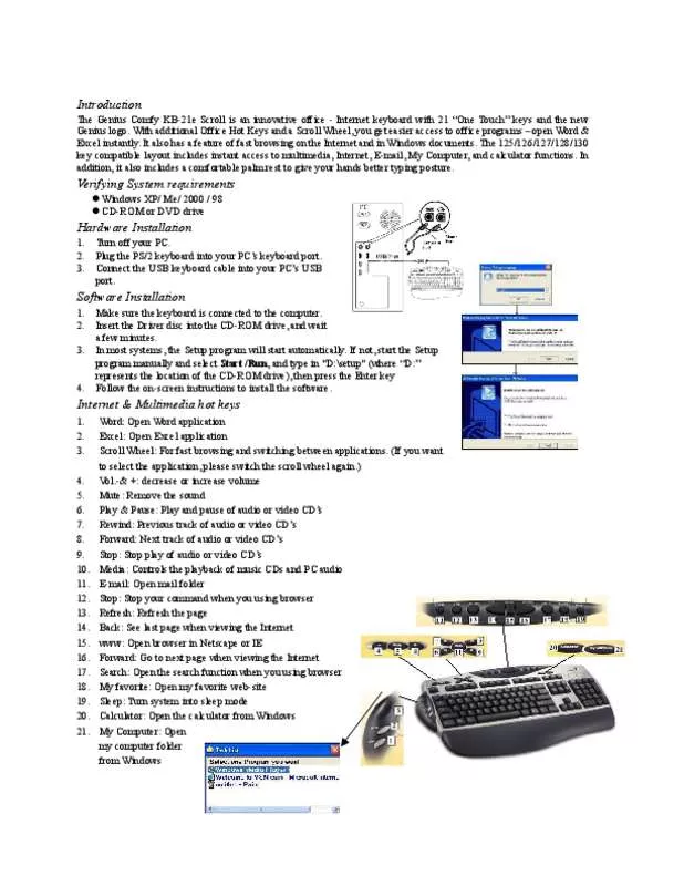 Mode d'emploi GENIUS KB21E