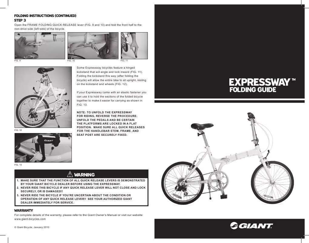 Mode d'emploi GIANT BICYCLES EXPRESSWAY