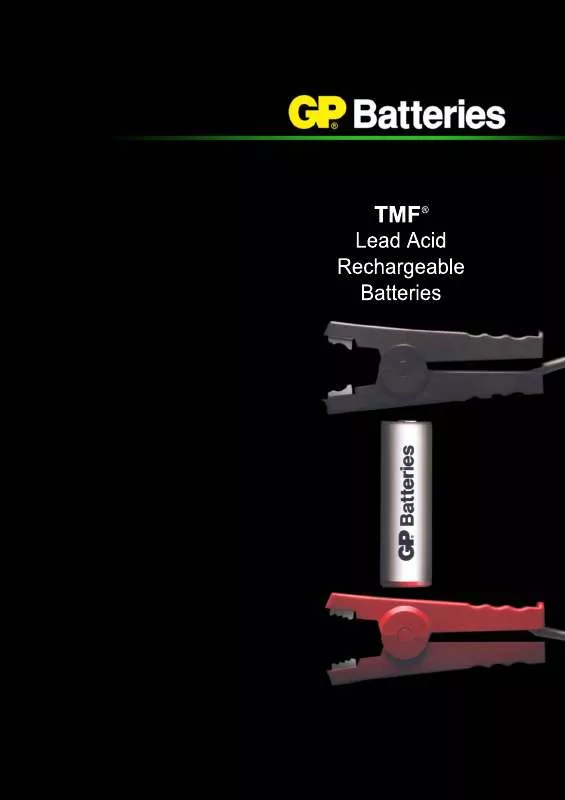 Mode d'emploi GP BATTERIES GP100TMFSC