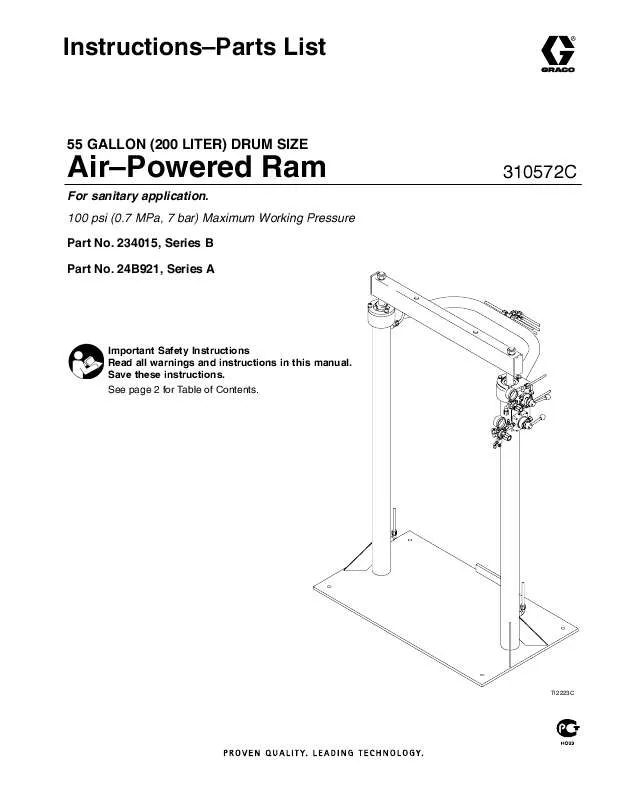Mode d'emploi GRACO AIR-POWERED RAM