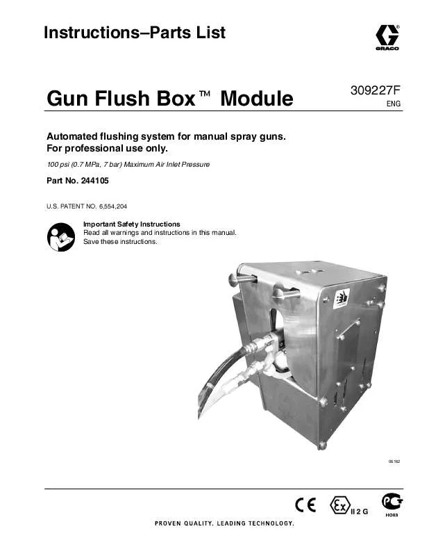 Mode d'emploi GRACO GUN FLUSH BOX