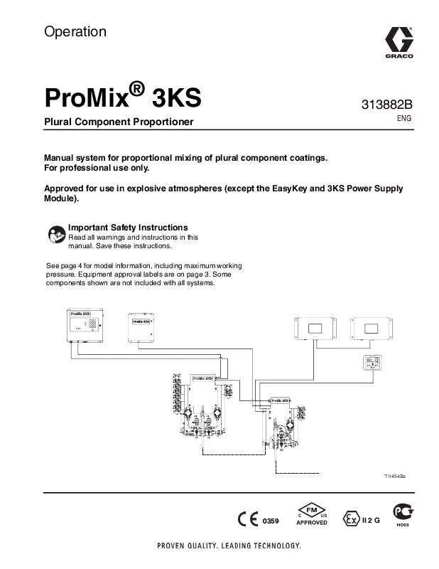 Mode d'emploi GRACO PRO MIX 3KS