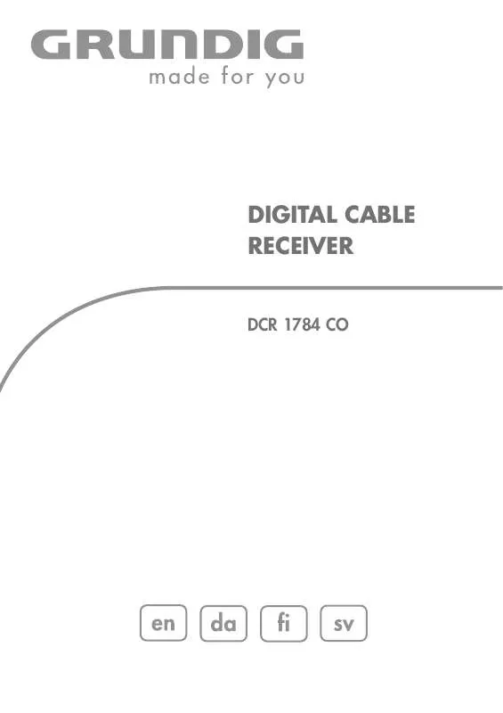 Mode d'emploi GRUNDIG DCR 1784 CO