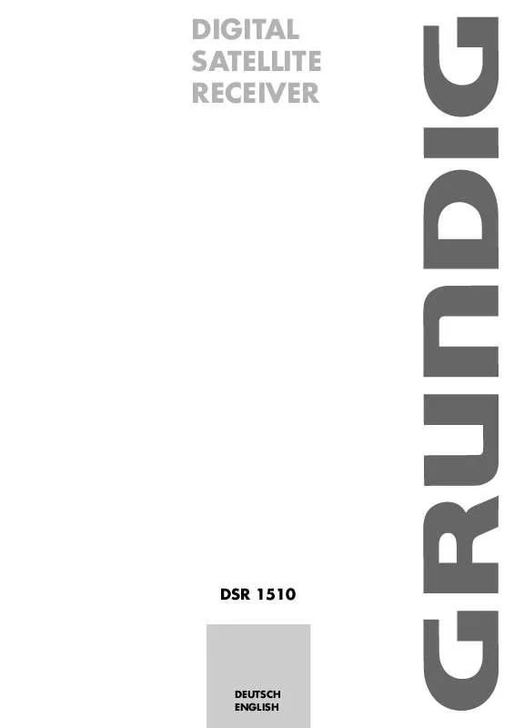 Mode d'emploi GRUNDIG DSR 1510