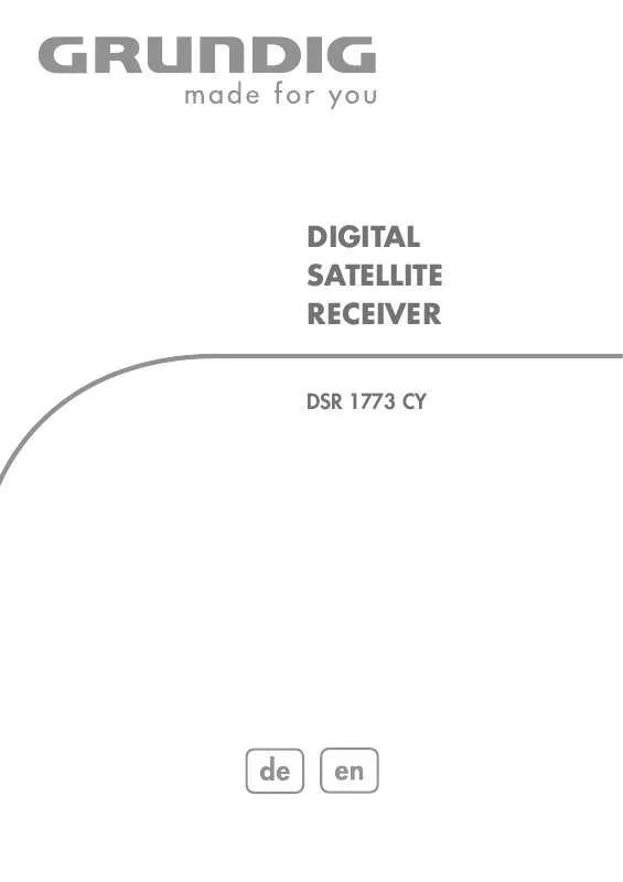 Mode d'emploi GRUNDIG DSR 1773 CY