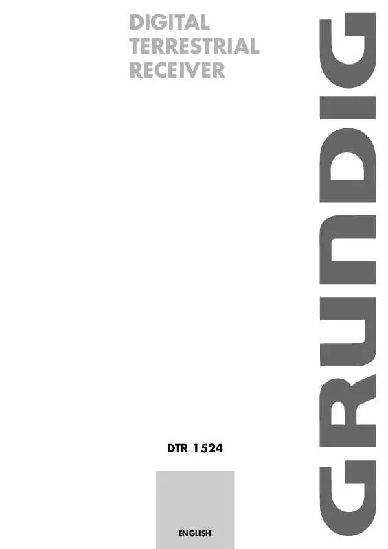 Mode d'emploi GRUNDIG DTR 1524