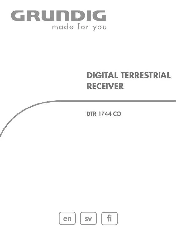 Mode d'emploi GRUNDIG DTR 1744 CO