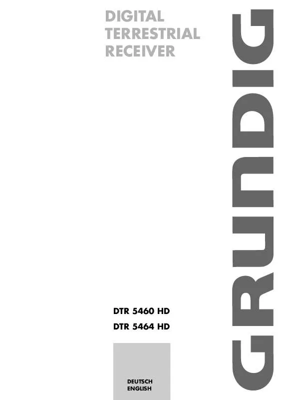 Mode d'emploi GRUNDIG DTR 5460 HD