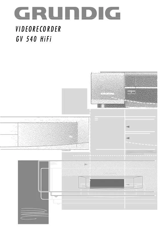 Mode d'emploi GRUNDIG GV 540 HIFI NOIR