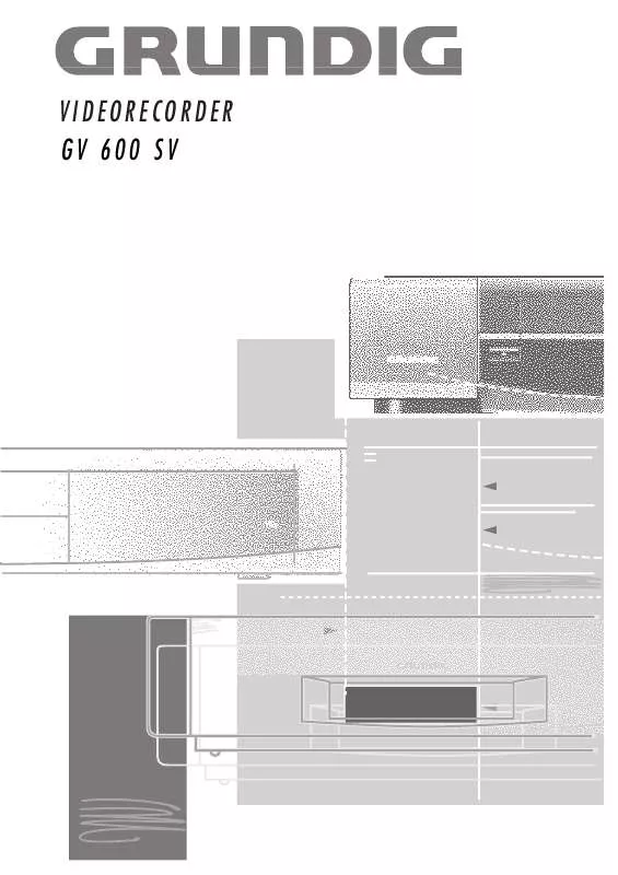 Mode d'emploi GRUNDIG GV 600 SV SORT