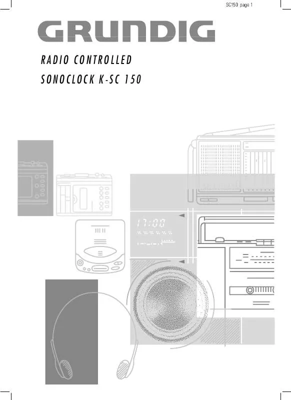 Mode d'emploi GRUNDIG RADIO CONTROLLED SONOCLOCK K-SC 150