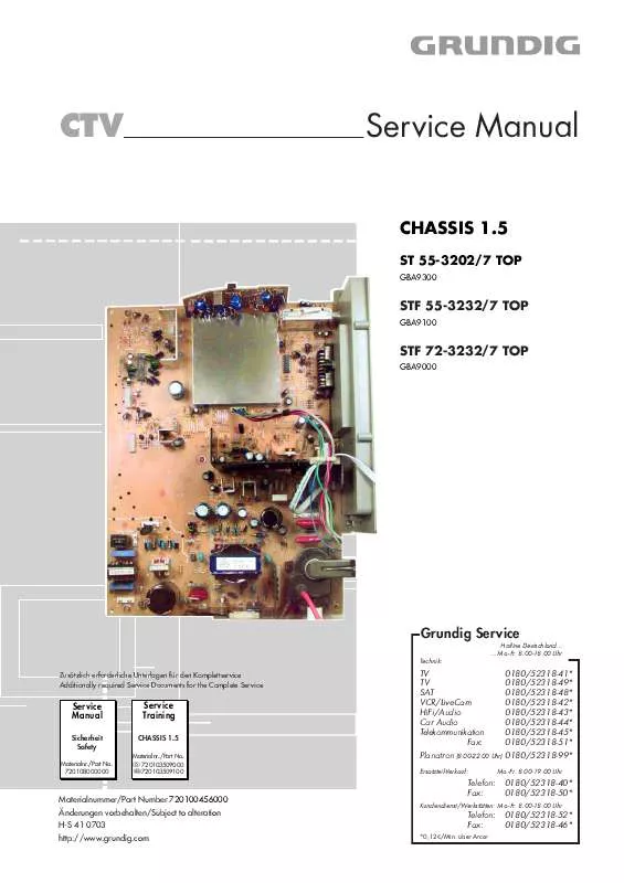 Mode d'emploi GRUNDIG ST 55-3202-7 TOP