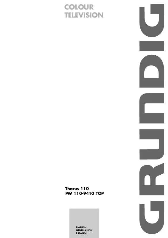 Mode d'emploi GRUNDIG THARUS 110 PW 110-9410 TOP