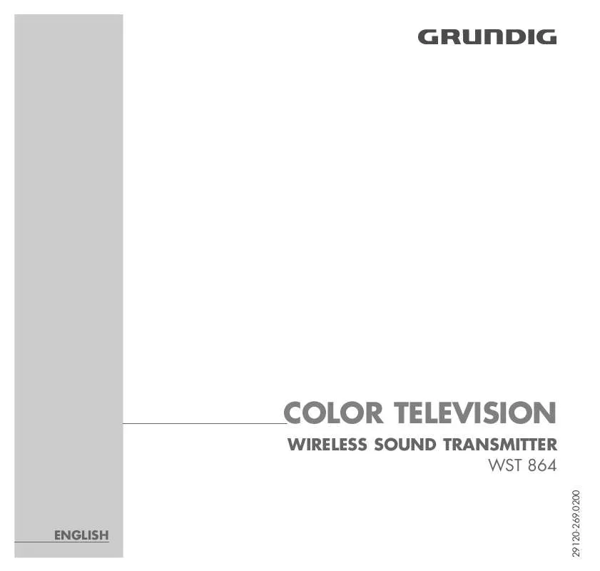 Mode d'emploi GRUNDIG WIRELESS-SET 864