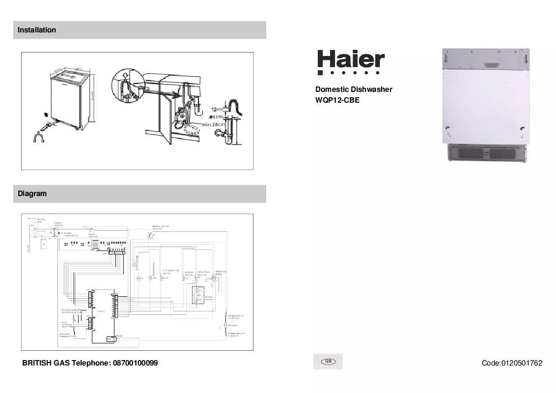 Mode d'emploi HAIER BDW8NZ