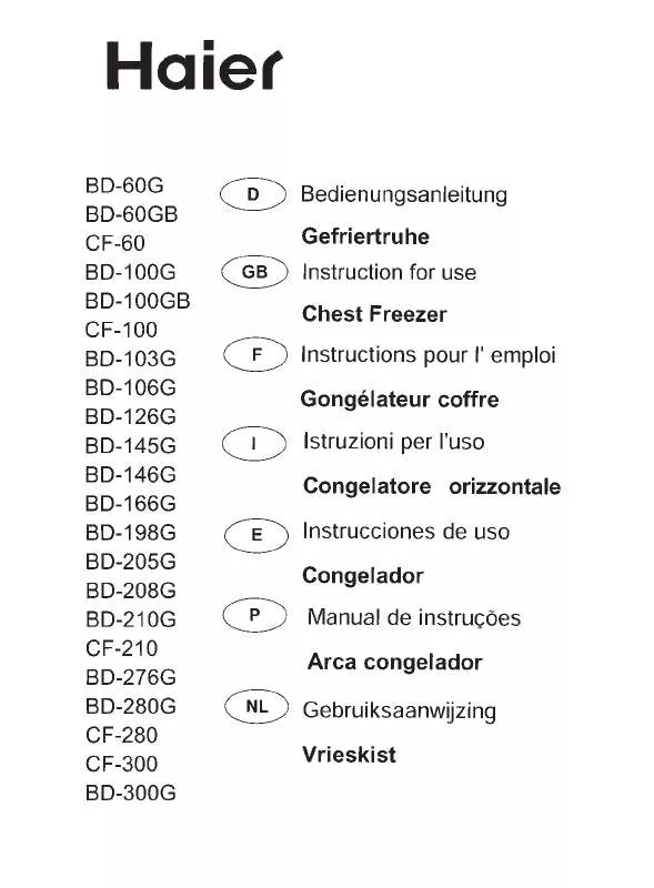 Mode d'emploi HAIER BFC-60