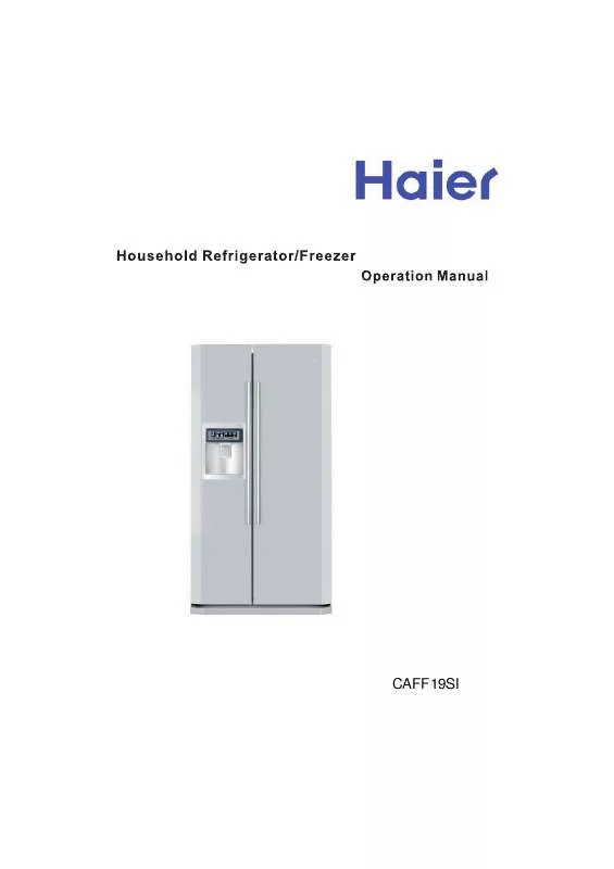 Mode d'emploi HAIER CAFF19SI