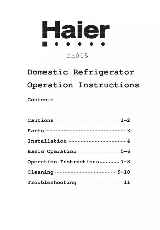 Mode d'emploi HAIER CH005