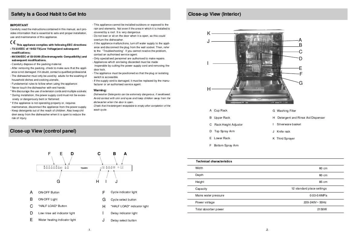 Mode d'emploi HAIER DDW101S