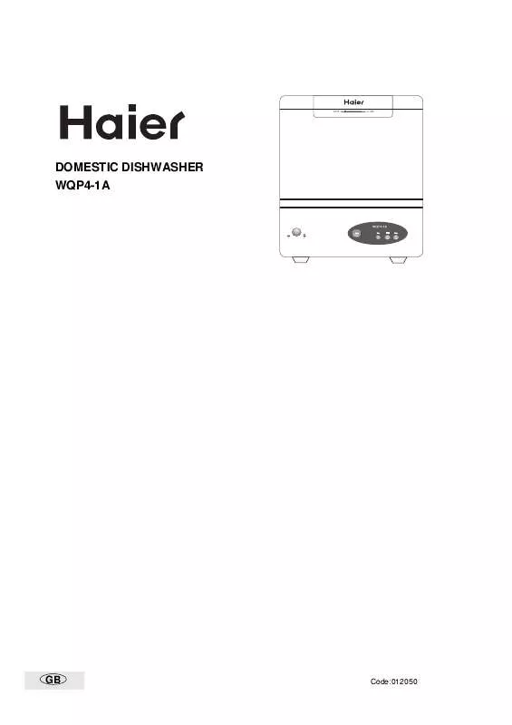 Mode d'emploi HAIER DW001