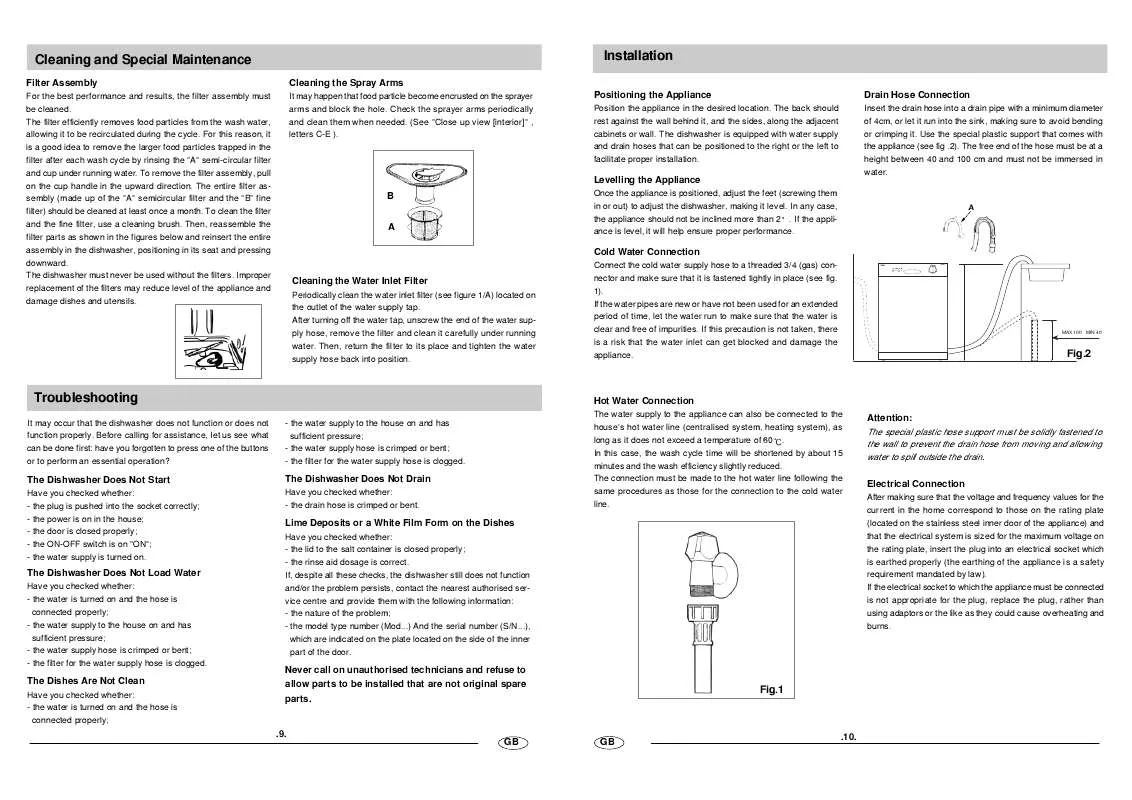 Mode d'emploi HAIER DW12-ABM3