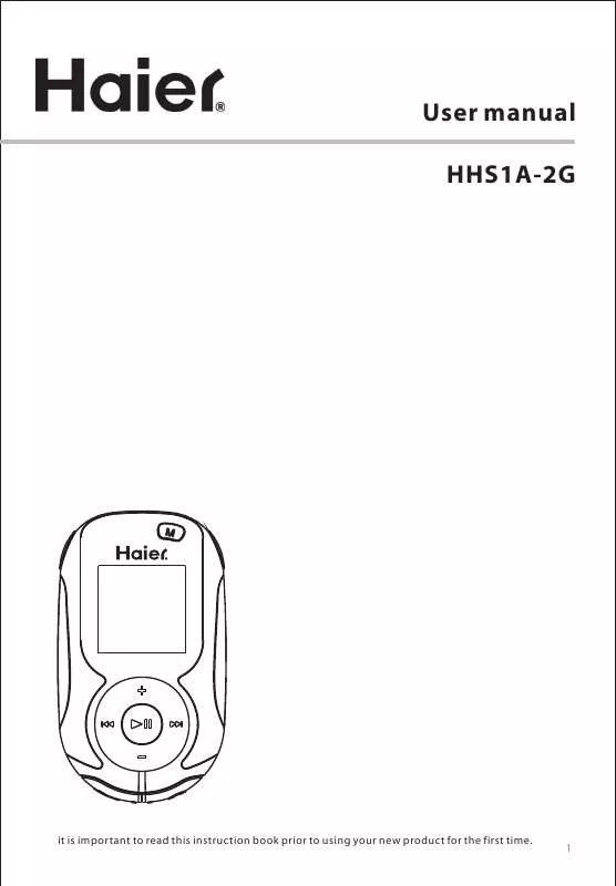 Mode d'emploi HAIER HHS1A-2G