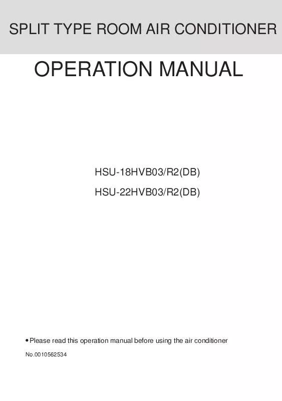 Mode d'emploi HAIER HSU-22HVB03-R2