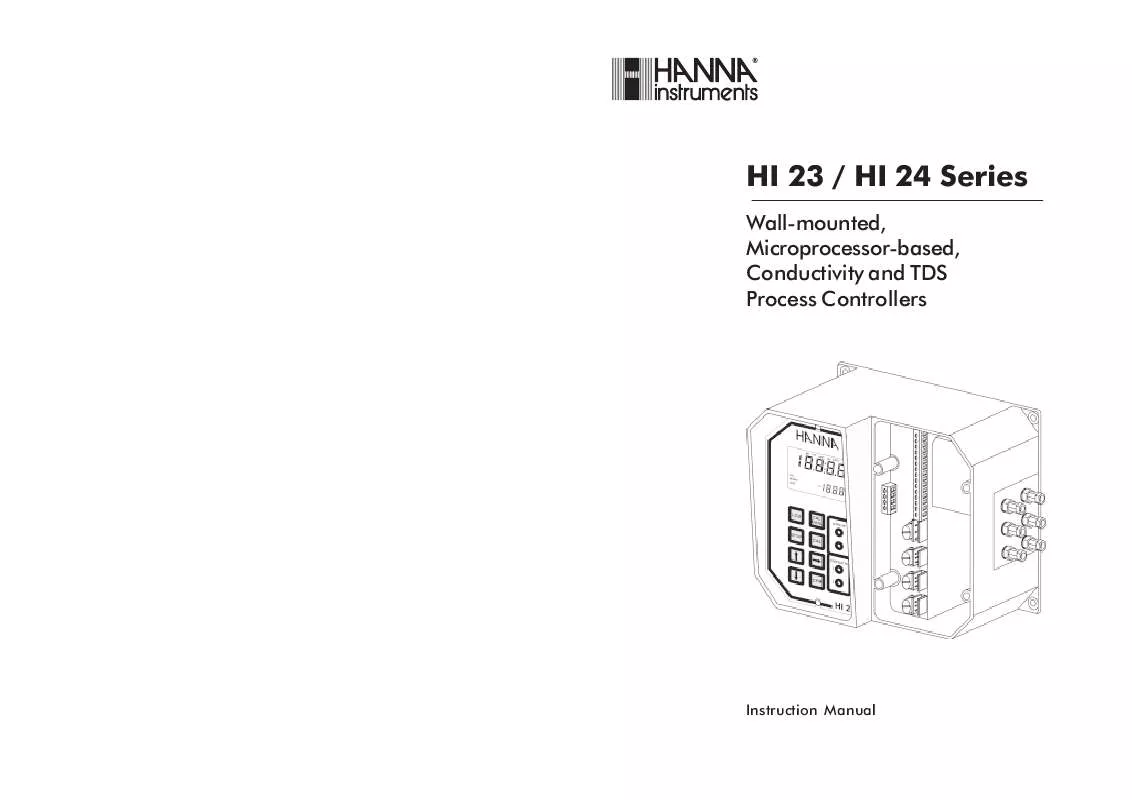 Mode d'emploi HANNA INSTRUMENTS HI 24