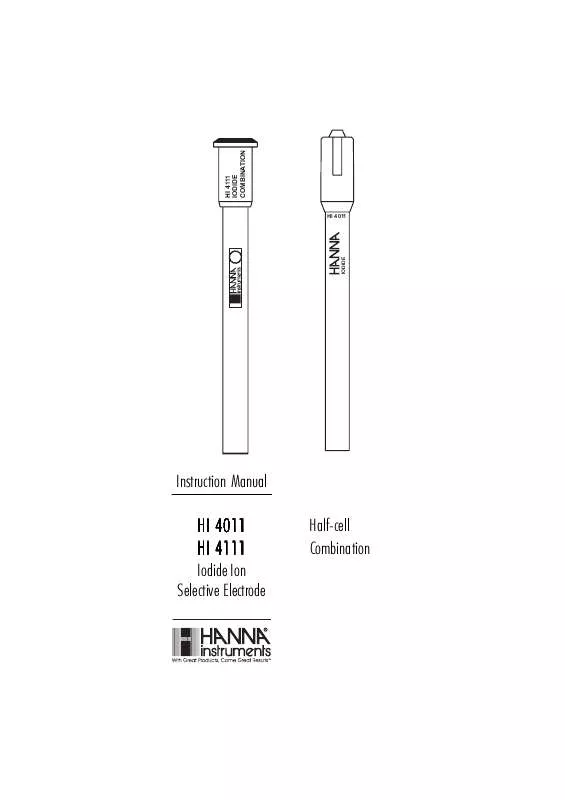 Mode d'emploi HANNA INSTRUMENTS HI 4011