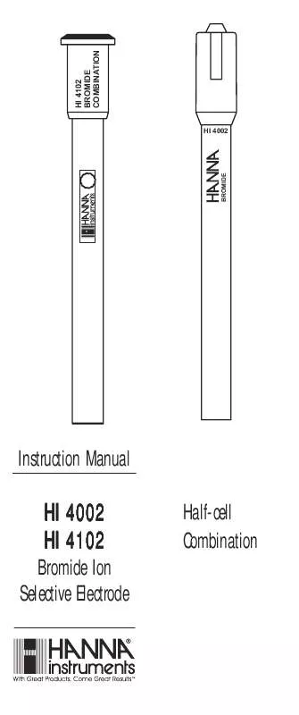 Mode d'emploi HANNA INSTRUMENTS HI 4102