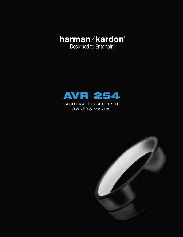 Mode d'emploi HARMAN KARDON AVR 254