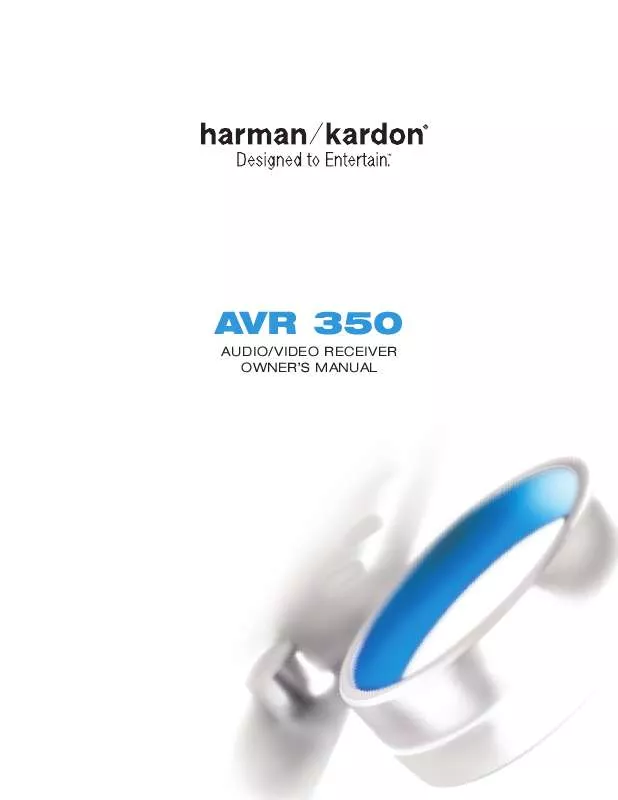 Mode d'emploi HARMAN KARDON AVR 350